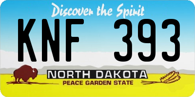 ND license plate KNF393