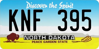 ND license plate KNF395