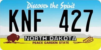ND license plate KNF427