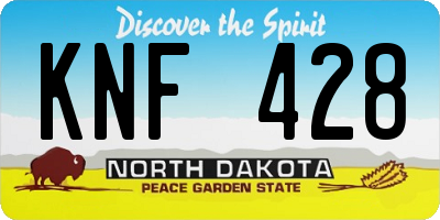 ND license plate KNF428