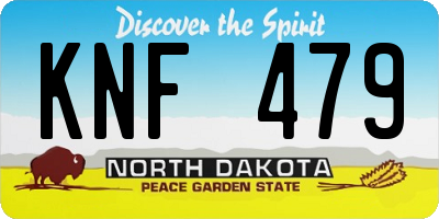 ND license plate KNF479