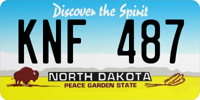 ND license plate KNF487