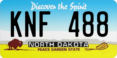 ND license plate KNF488