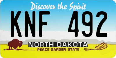 ND license plate KNF492