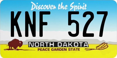 ND license plate KNF527
