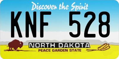 ND license plate KNF528