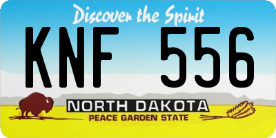 ND license plate KNF556