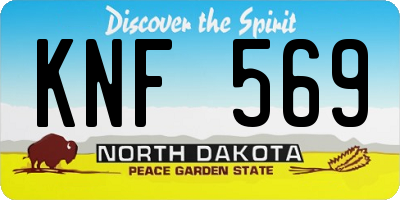 ND license plate KNF569