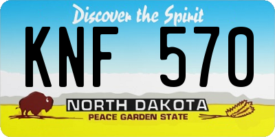 ND license plate KNF570