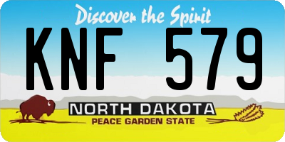 ND license plate KNF579