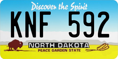 ND license plate KNF592