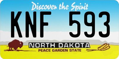 ND license plate KNF593