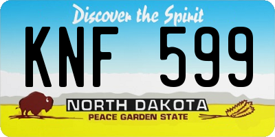 ND license plate KNF599