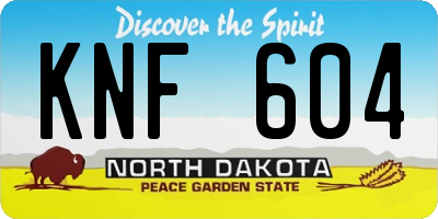 ND license plate KNF604