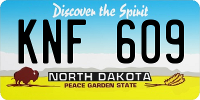 ND license plate KNF609