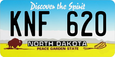 ND license plate KNF620