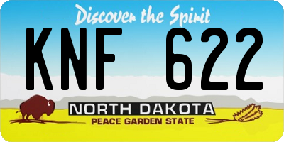 ND license plate KNF622