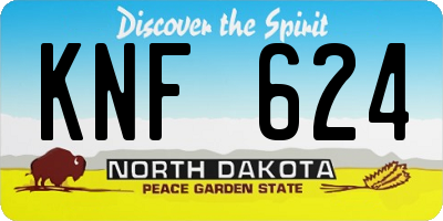 ND license plate KNF624