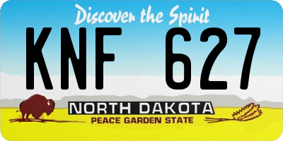 ND license plate KNF627