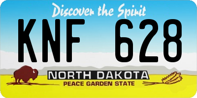 ND license plate KNF628