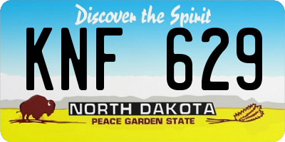 ND license plate KNF629