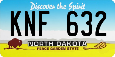 ND license plate KNF632