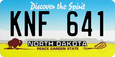 ND license plate KNF641