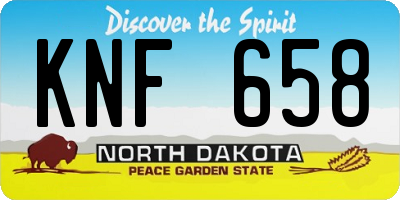 ND license plate KNF658