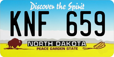 ND license plate KNF659