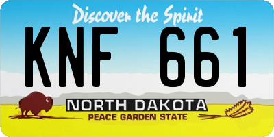 ND license plate KNF661