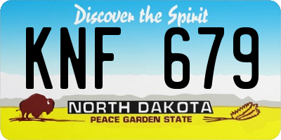 ND license plate KNF679