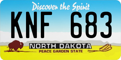 ND license plate KNF683