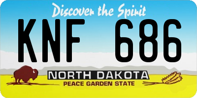 ND license plate KNF686