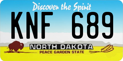 ND license plate KNF689