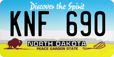 ND license plate KNF690