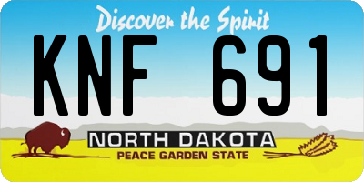 ND license plate KNF691