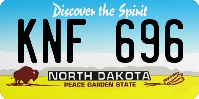 ND license plate KNF696