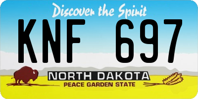 ND license plate KNF697