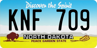 ND license plate KNF709