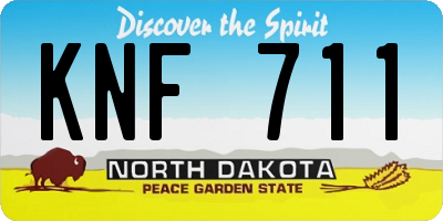 ND license plate KNF711