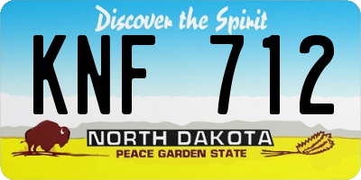 ND license plate KNF712