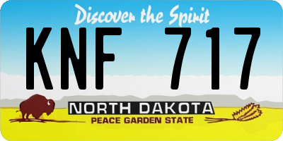 ND license plate KNF717