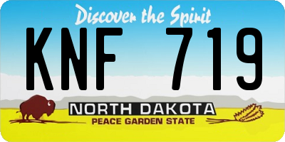 ND license plate KNF719