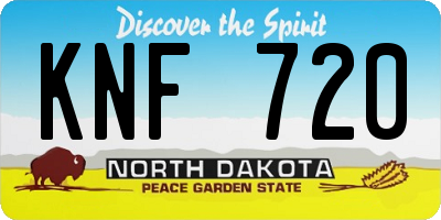 ND license plate KNF720