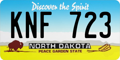 ND license plate KNF723