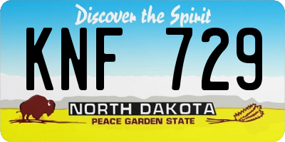 ND license plate KNF729