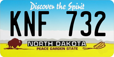 ND license plate KNF732