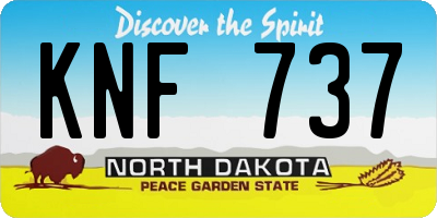 ND license plate KNF737