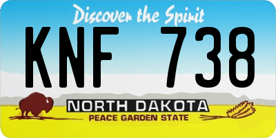 ND license plate KNF738