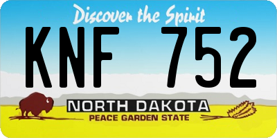ND license plate KNF752